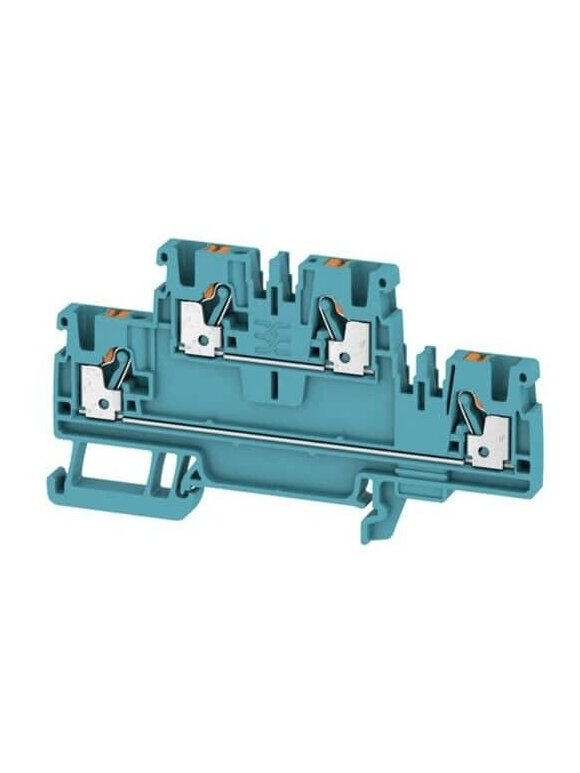 A2T 2,5 BL 2-jų aukštų rinklė PUSH IN 2,5mm² 800V 24A, mėlyna