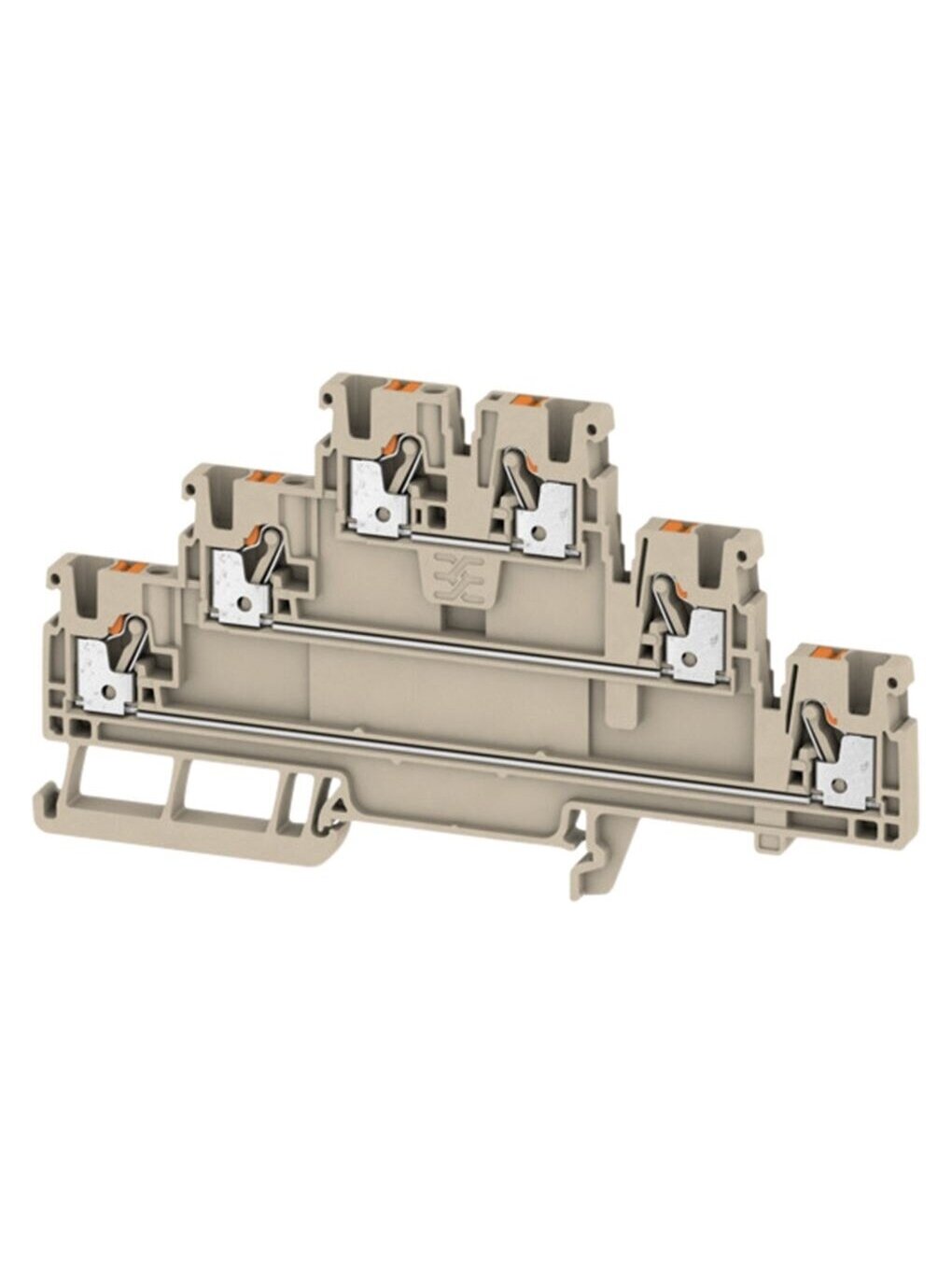 A3T 2,5 3-jų aukštų rinklė PUSH IN 2,5mm² 800V 22A, smėlio spalvos