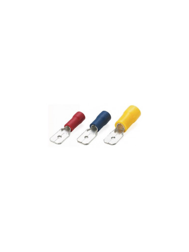 AFM-2,5 izoliuotas plokščias lizdas 2,5mm², mėlynas (100vnt.)