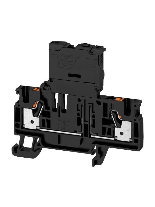 AFS 4 2C BK Rinklė PUSH IN 4mm² 250V 6,3A saugikliui 5x20, juoda