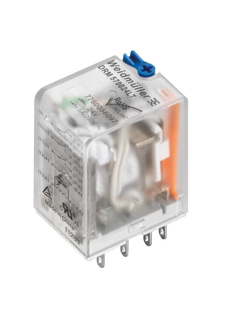 DRM270024LT/2CO/24V DC relė su LED+vėliavėlė