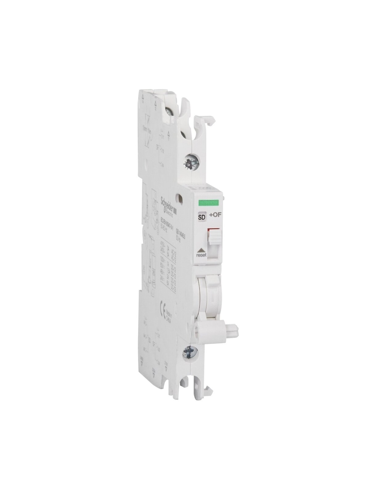 Dvigubas atjungimo/prijungimo ir apkrovos gedimo kontaktas A9A26929 iOF/SD+OF 240-415VAC / 24-130VDC