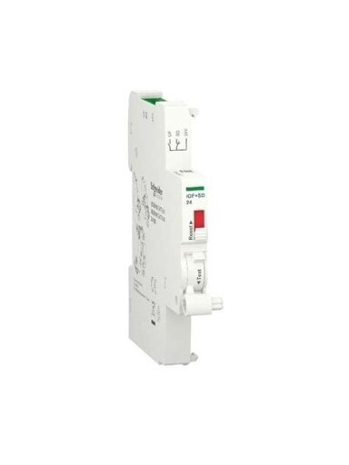 Dvigubas atjungimo/prijungimo ir apkrovos gedimo kontaktas A9A26897 iOF+SD24 24VDC