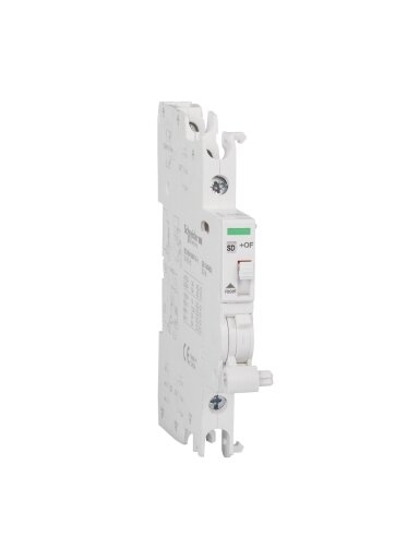 Dvigubas atjungimo/prijungimo ir apkrovos gedimo kontaktas A9A26929 iOF/SD+OF 240-415VAC / 24-130VDC