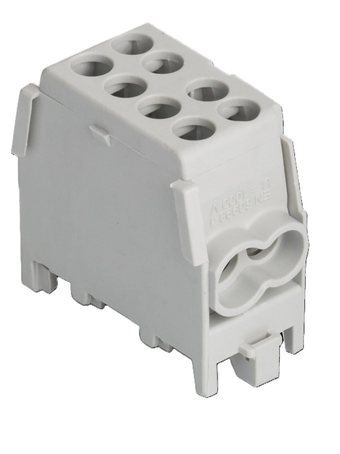 HLAK Gnybtas 100A In: 2x1,5-25mm², Out: 2x1,5-25mm², pilkas