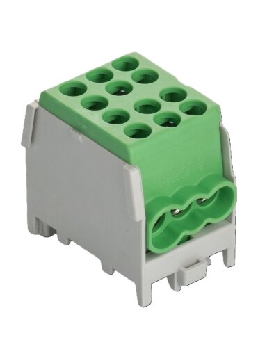 HLAK Gnybtas 100A In: 2x1,5-25mm², Out: 4x1,5-25mm², žalias