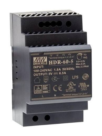Impulsinis maitinimo šaltinis 60W 24VDC 2.5A HDR-60-24 PR0625