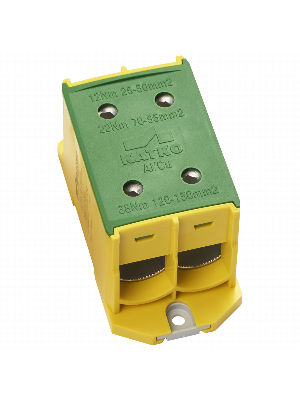 KL 2x150PE Gnybtas Al/Cu 25-150mm², geltonas/žalias
