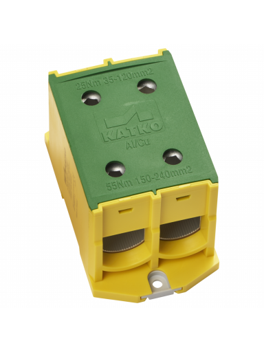 KL 2x240PE Gnybtas Al/Cu 35-240mm², geltonas/žalias