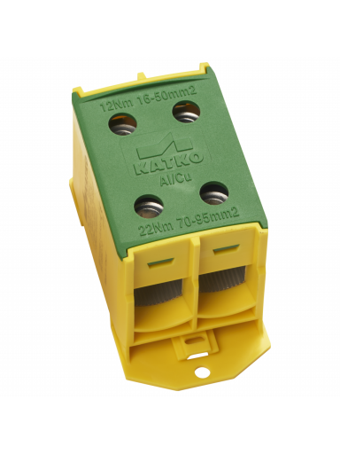KL 2x95PE Gnybtas Al/Cu 16-95mm², geltonas/žalias