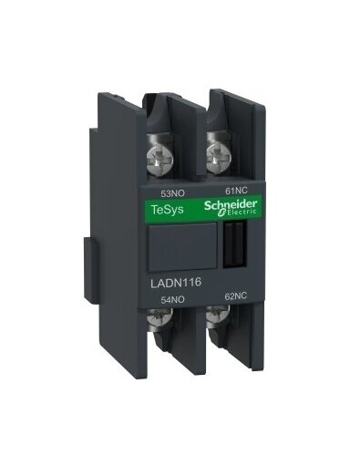 LADN Papildomas kontakto blokas 1NO + 1NC, priekinis LADN116