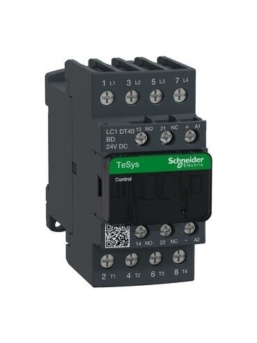 LC1D Kontaktorius 4P(4 NO) - AC-1 - <= 440 V 40 A - 24 V DC LC1DT40BD