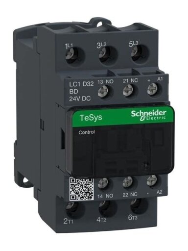 LC1D Kontaktorius 3P 32A 15kW 24VDC 3NO LC1D32BD