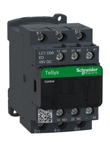 LC1D Kontaktorius 3P 38A 18,5kW 24VDC 1NO+1NC LC1D38BL