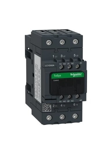LC1D Kontaktorius 3P 50A 22kW 24VDC 3NO LC1D50ABD