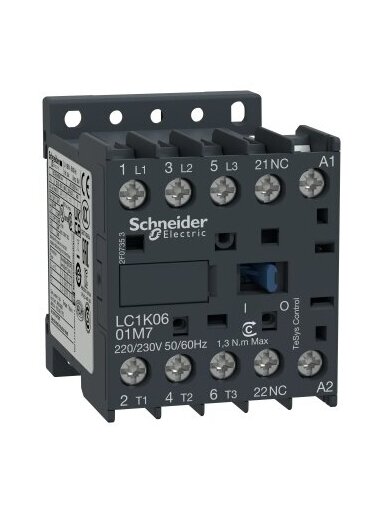 LC1K Kontaktorius 3P 6A 230VAC 1NC LC1K0601P7