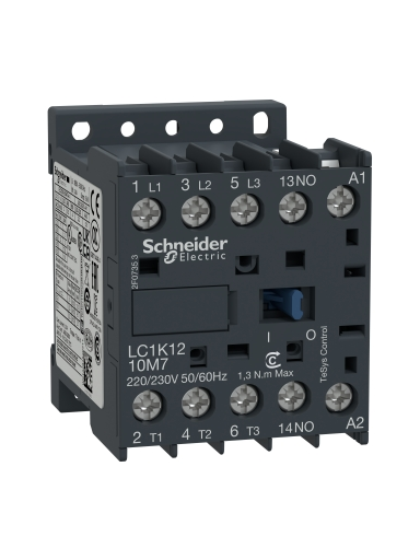 LC1K Mini kontaktorius 3P 12A 5,5kW 24VDC 1NA LC1K12106BLS207