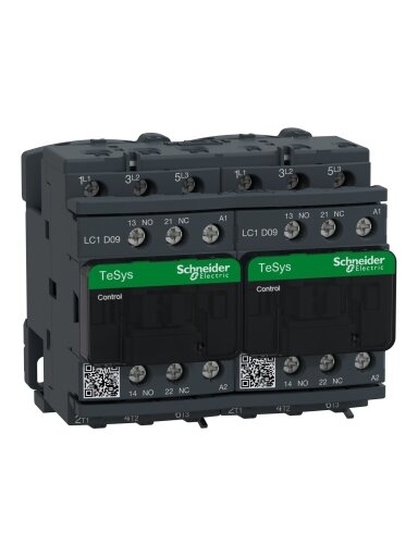 LC2D Reversinis kontaktorius 3P 9A 110VAC 3NO LC2D09F7