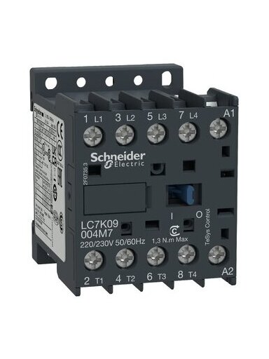 LC7K Kontaktorius 3P 12A 230VAC 4NO