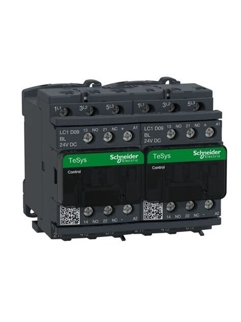 LC2D Reversinis kontaktorius 3P 9A 4kW 24VDC 3NO LC2D09BL
