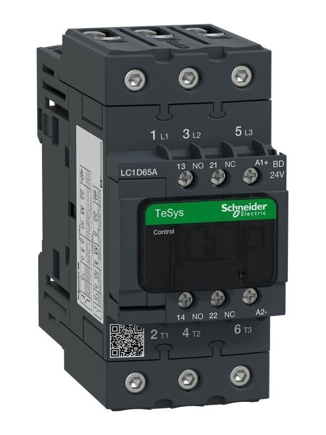 LC1D Kontaktorius 3P 65A 30kW 24VDC 3NO LC1D65ABD