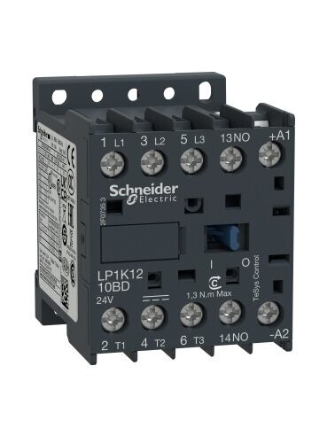 LP1K Mini kontaktorius 3P 12A 5,5kW 24VDC 1NA LP1K1210BD