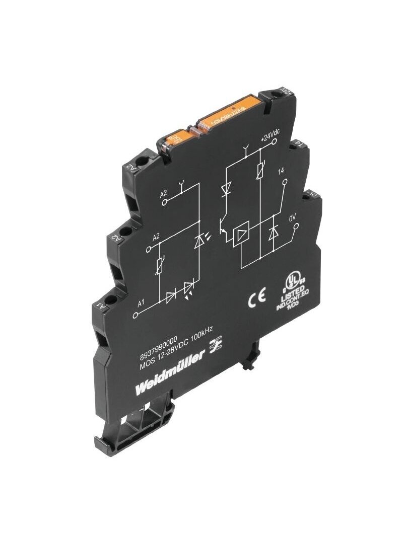 MOS 12-28VDC 100kHz solid-state relė, 1NO, valdym. įtamp. 12 V DC...28 V DC