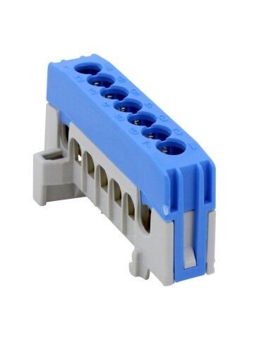 N7-F2 Gnybtas 7x16mm² 63A, IP20 mėlynas
