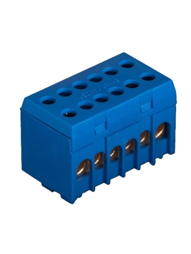 N 8+4 Gnybtas In: 2x25mm², 2x16mm², Out: 2x25mm², 2x16mm², mėlynas