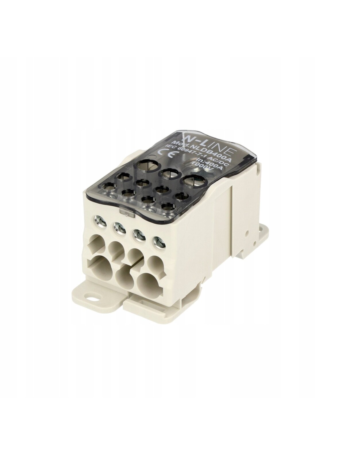 NLDB Paskirstymo gnybtas Al/Cu 400A In: 1x95-240mm², Out: 2x6-50mm², 5x2,5-25mm², 4x2,5-16mm²