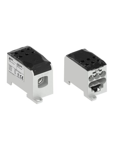 OJL200 Paskirstimo gnybtas Al/Cu 200A In: 1x10-70mm², Out: 6x2,5-16mm², pilkas