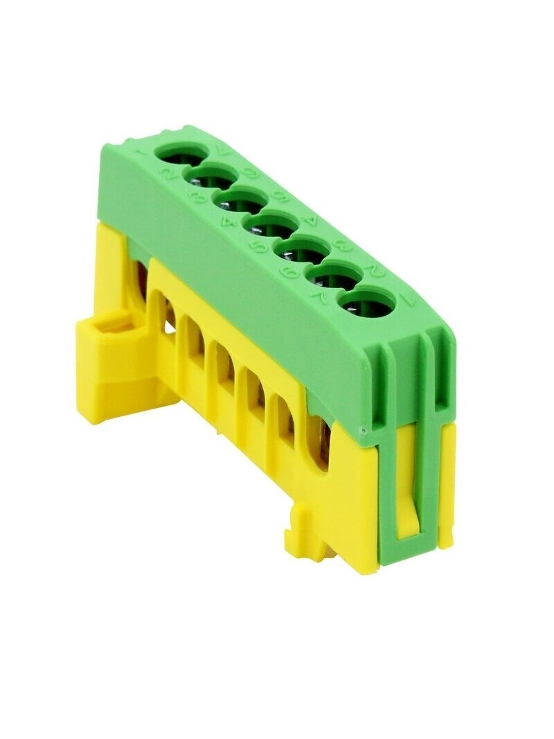 PE7-F2 Gnybtas 7x16mm² 63A, IP20 geltonas/žalias