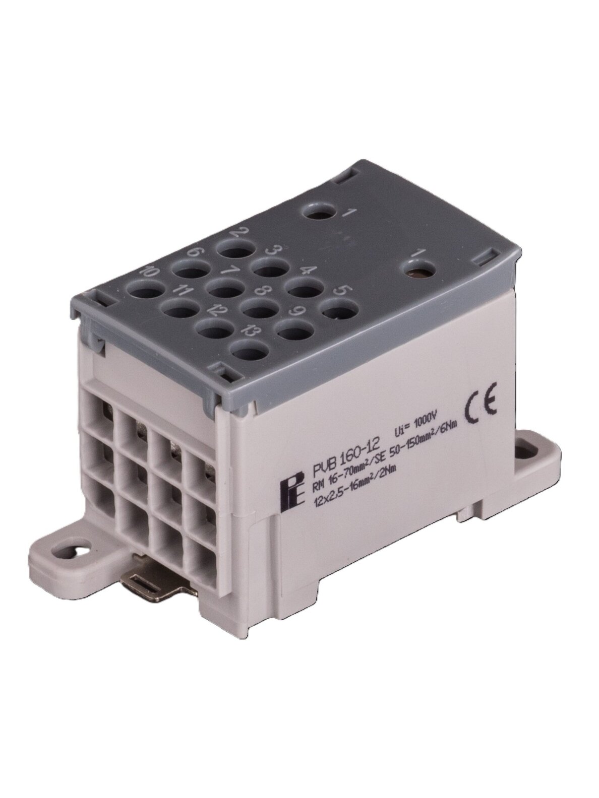 PVB Gnybtas 160A In:1x16-95mm²/1x50-150mm², Out:12x1,5-16mm²