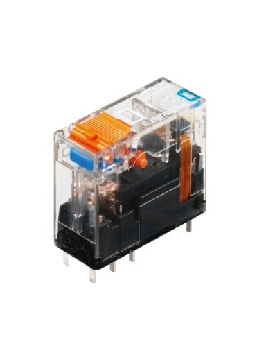 RCI484AC4 relė 2CO, 24 VDC, 8A, TEST+LED+ diod.
