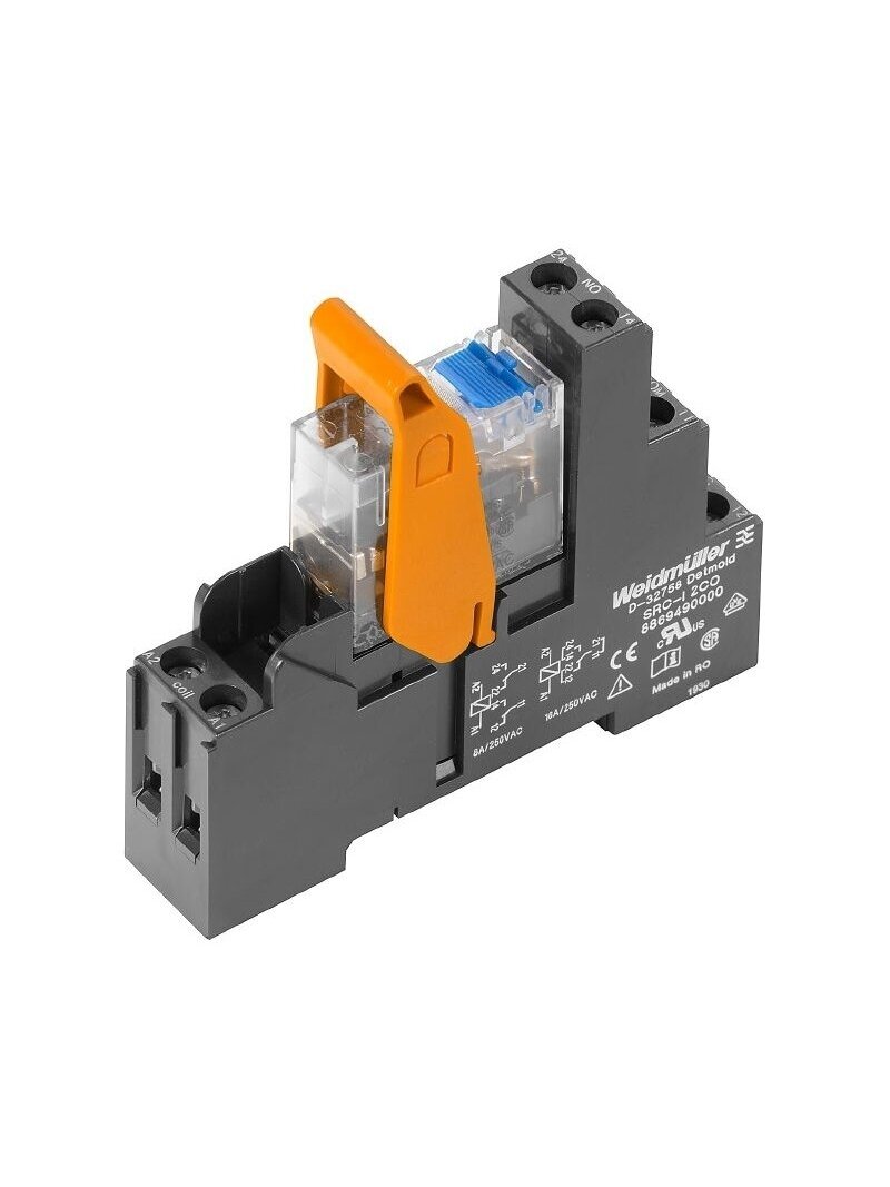 RCIKIT 24VDC 2CO LD/PB relė su lizdu