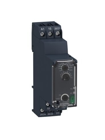 RE22 Modulinė laiko rėlė 8A, 2CO, 0.05s…300h, 24...240V AC DC