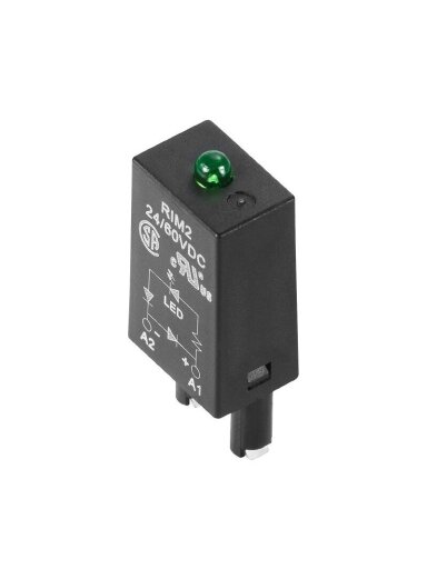 RIM 3 110/230VUC žalias LED modulis relės lizdui SDI