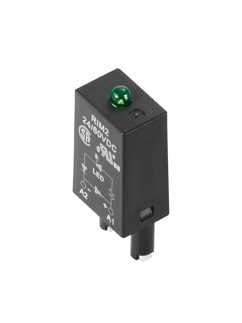 RIM 3 110/230VUC žalias LED modulis relės lizdui SDI