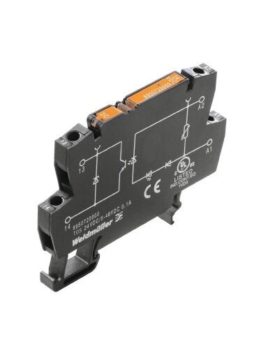 TOS 24VDC/48VDC 0,1A, 1NO, puslaidininkinė relė, valdymo įtampa 24VDC, komutuojama įtampa 5-48VDC