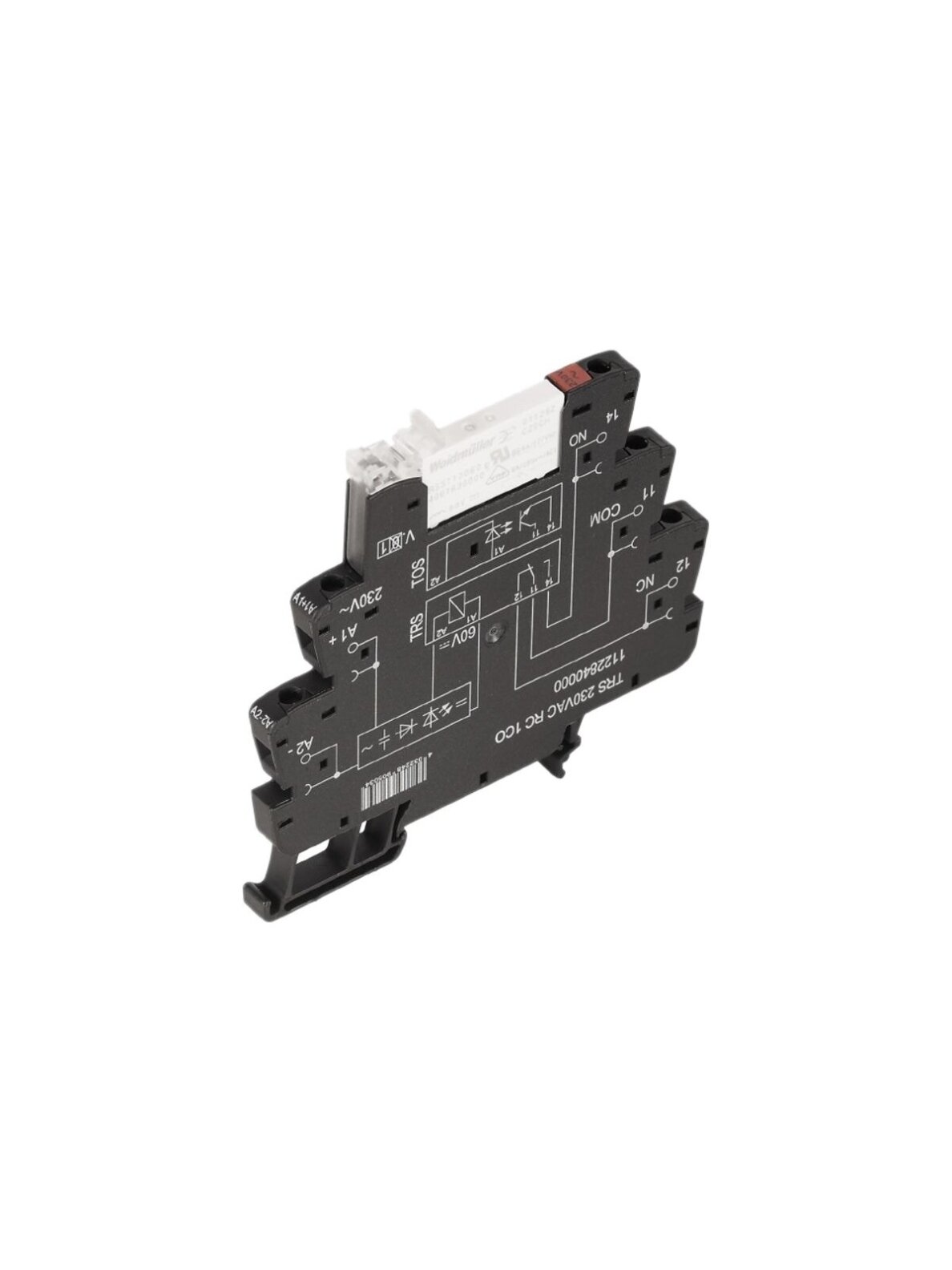 TRS 230VAC RC 1CO relė su lizdu (6mm)
