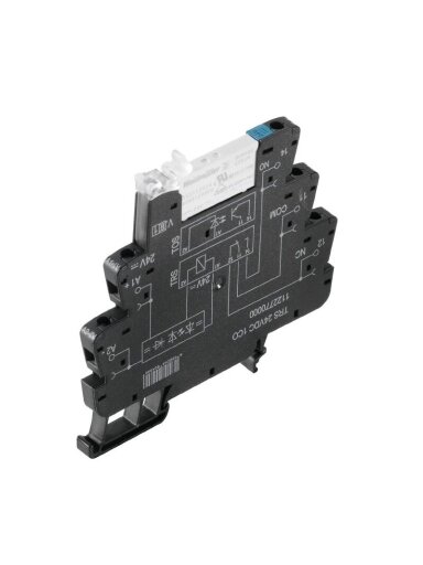 TRS 24VDC 1CO relė su lizdu 6A (6mm pločio) varžtiniai pajungimai
