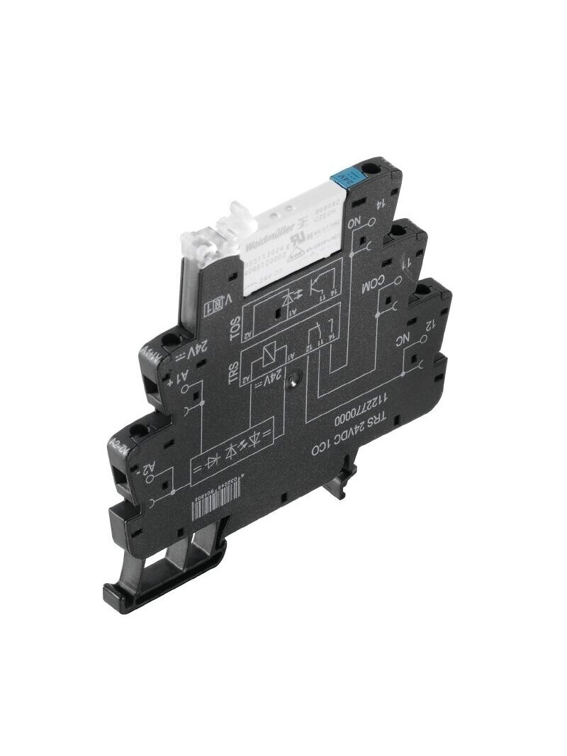 TRS 24VDC 1CO relė su lizdu 6A (6mm pločio) varžtiniai pajungimai