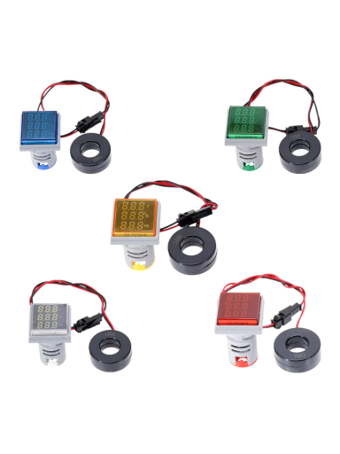 XB5 Indikatorius Volt AC50-500V, Amp 0-100A, Freq 0-99Hz, baltas