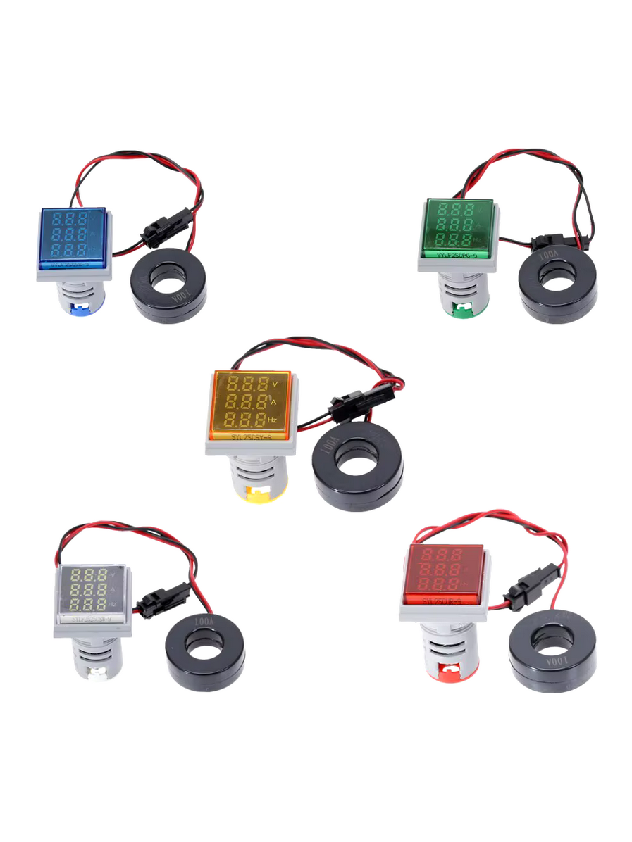 XB5 Indikatorius Volt AC50-500V, Amp 0-100A, Freq 0-99Hz, baltas